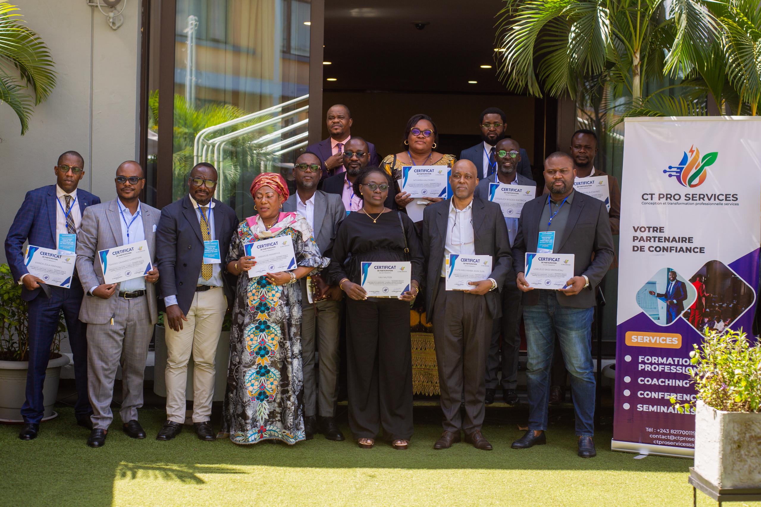 Participants et équipe CTPRO Services à l'issue d'une formation